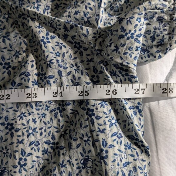 Madewell Jeanette Florentine Floral Top Size 4X Cropped Puff-Sleeve Cotton NWT - Picture 14 of 15